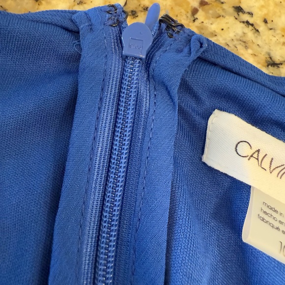 Calvin Klein vibrant blue fit & flare midi dress SZ 10 - Picture 4 of 15
